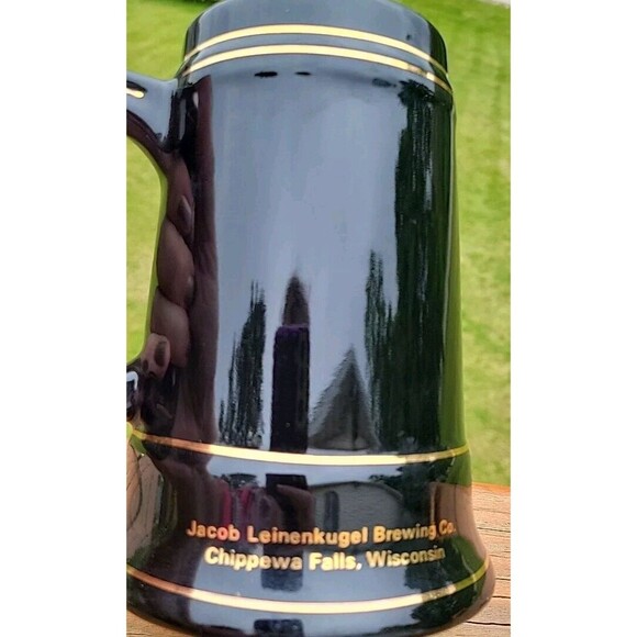 Leinenkugel's Brewing Co. Limited Beer Stein Black Mug Gold Trim - Picture 7 of 13